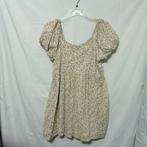 American Eagle Outfitters floral puff-sleeve babydoll dress.